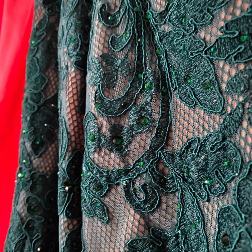 Emerald green formal dress